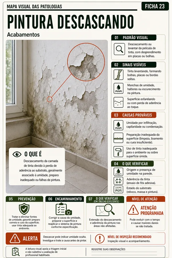 Prévia da ficha sobre pintura descascando